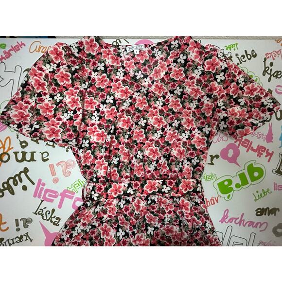 Sweet Salt Dress S Maxi Cherry Blossom Floral Cottage Core Puffed Sleeve - Picture 8 of 13